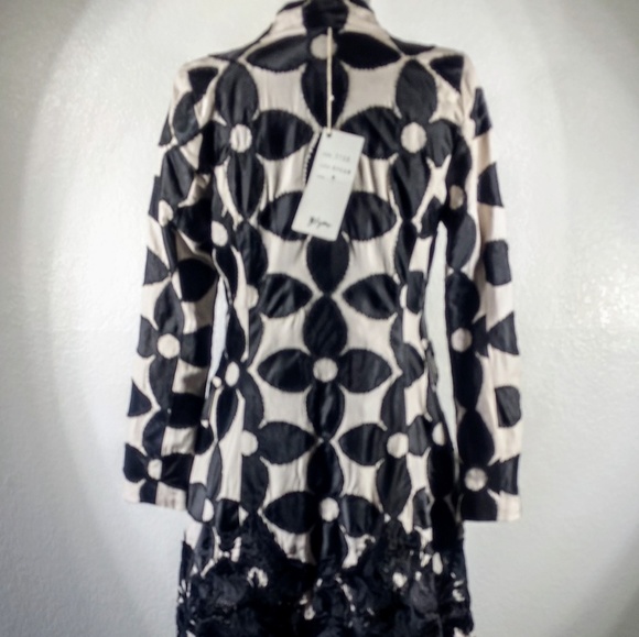 NWT Johnny Was Biya Embroidered Silk Coat Sz M - Picture 4 of 8